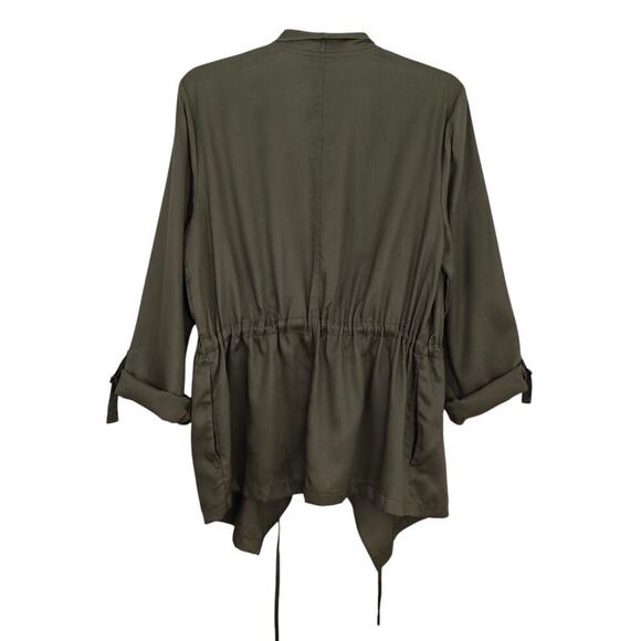 Chico's Soft Drape Front Jackets Lot Size Medium / 1 Green Peach Drawstring NWT - Picture 6 of 16